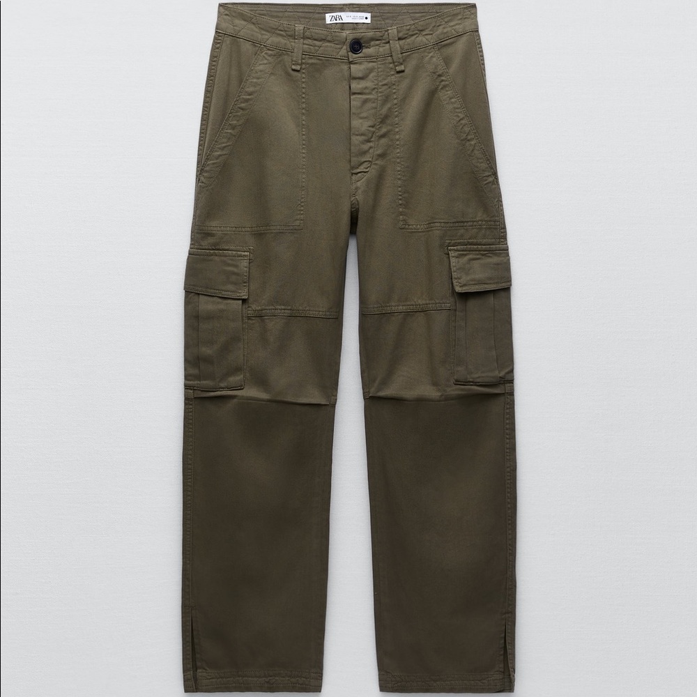 Zara Cargo Pants Green XL